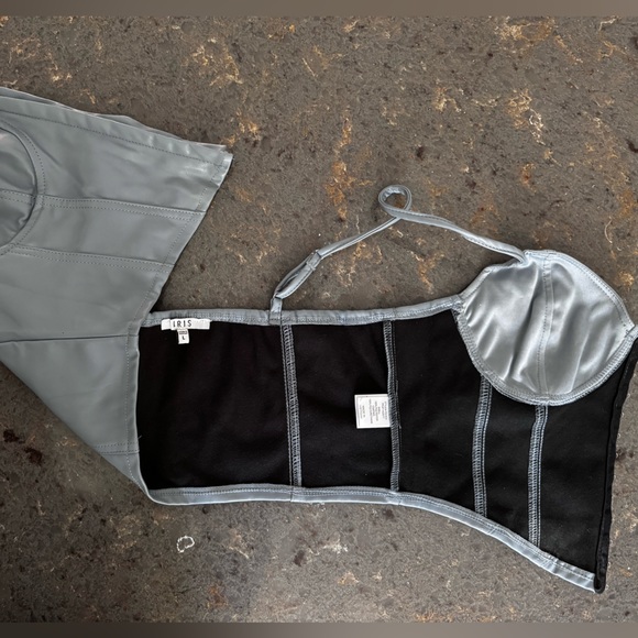 Faux leather bustier crop top - Picture 2 of 7